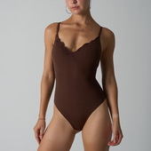 fits everybody boaysuit蕾丝花边自带胸垫性感辣妹女吊带连体衣