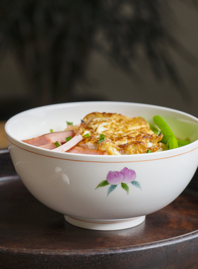 曼叙陶瓷7寸汤面碗家用2025新款泡面碗大容量赋彩景德镇喜庆餐具