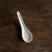 Manxu household ceramic spoons, Jingdezhen small soup spoons, ceramic household simple Chinese-style small porcelain spoons and spoons thumbnail 6