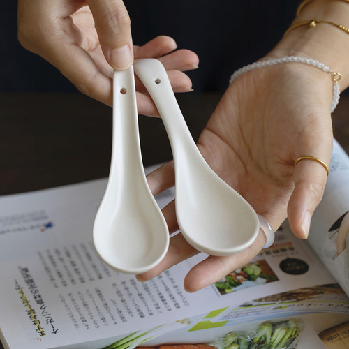 曼叙勺子家用陶瓷调羹