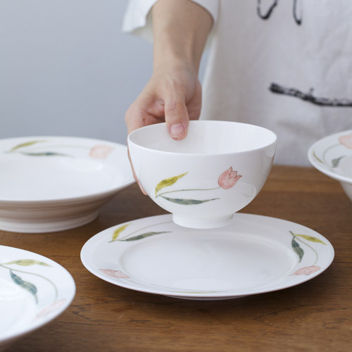曼叙陶瓷釉下彩餐盘家用