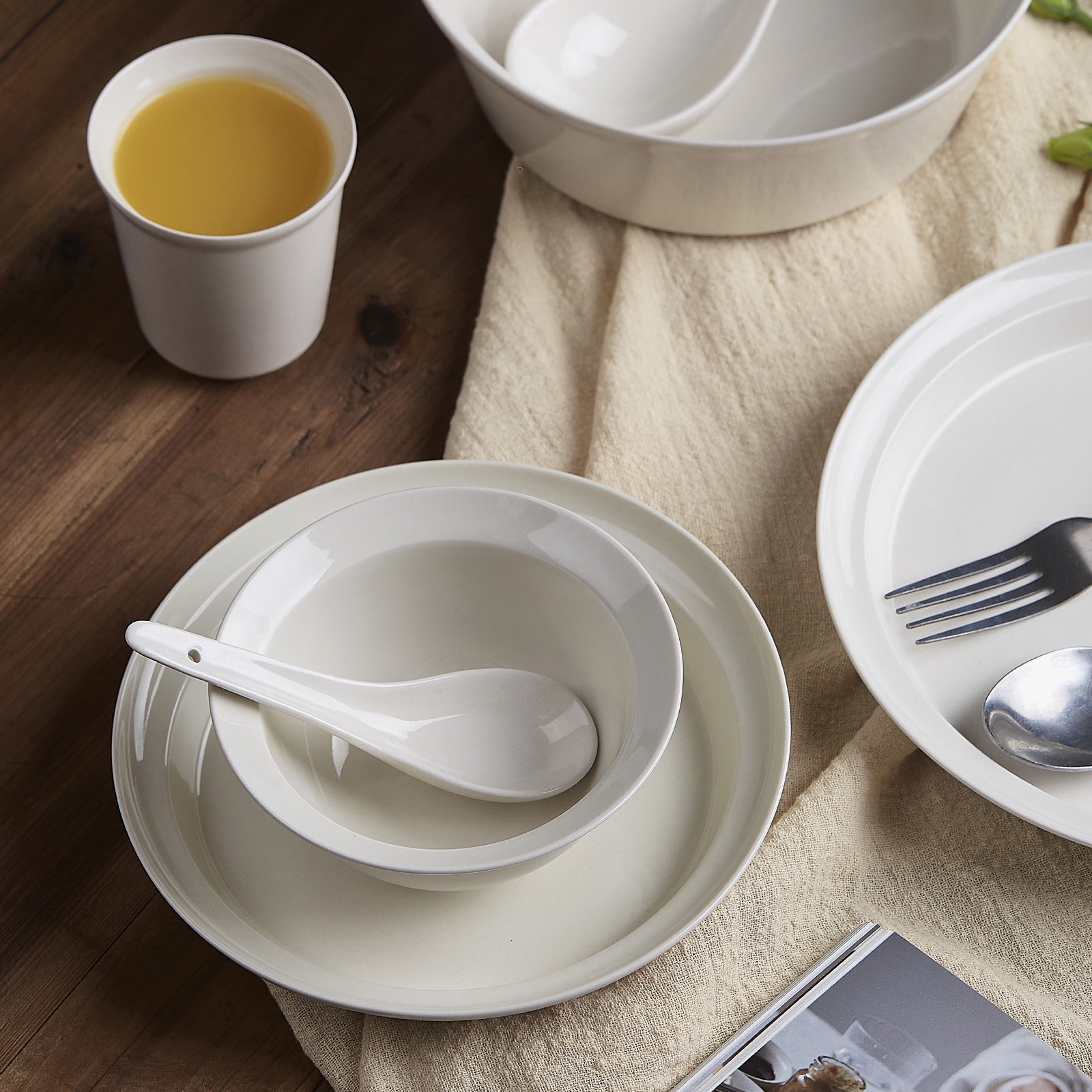 曼叙盘子菜盘家用草木灰复古盘子陶瓷碗盘组合景德镇折边餐具套装,餐饮具,盘,淘宝优惠券,粉丝福利购,淘宝优惠卷