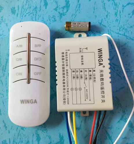 分段开关三路手动数码智能遥控开关 LED灯具220V无线摇控分段控制