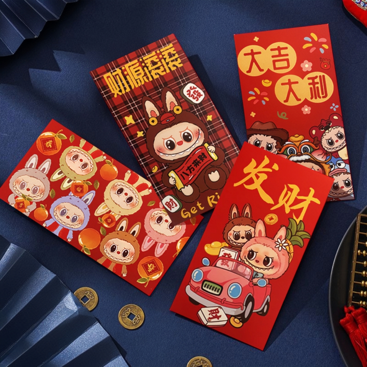 拉布布红包袋2026马年Labubu利是