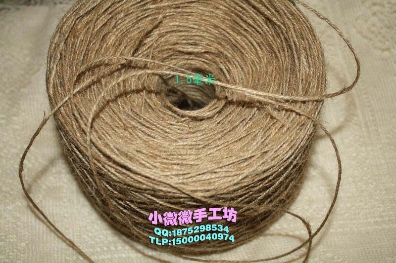 猫抓板麻绳吊牌两股麻绳照片书籍装订三股绑秧苗隔热茶壶花瓶装饰