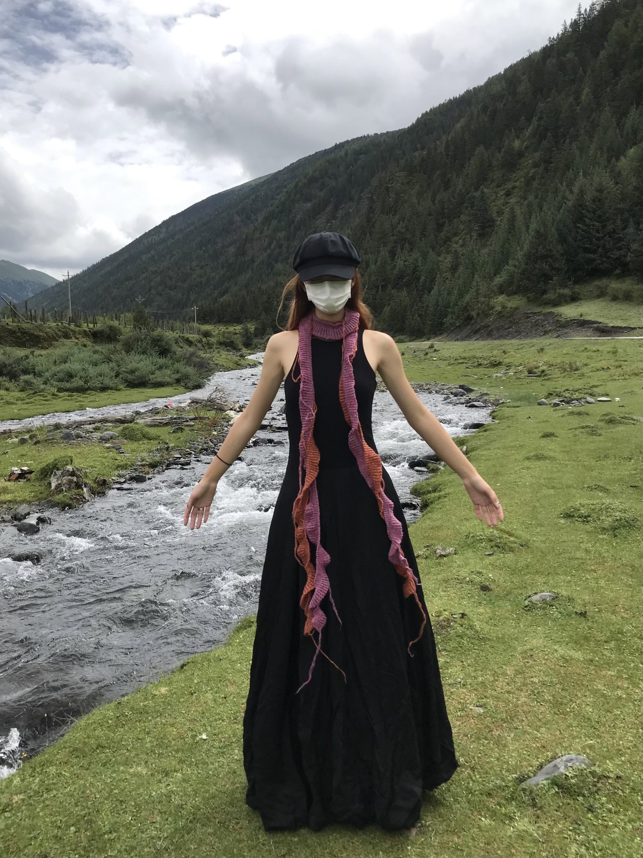 春山四季螺旋立体破烂男女小围巾