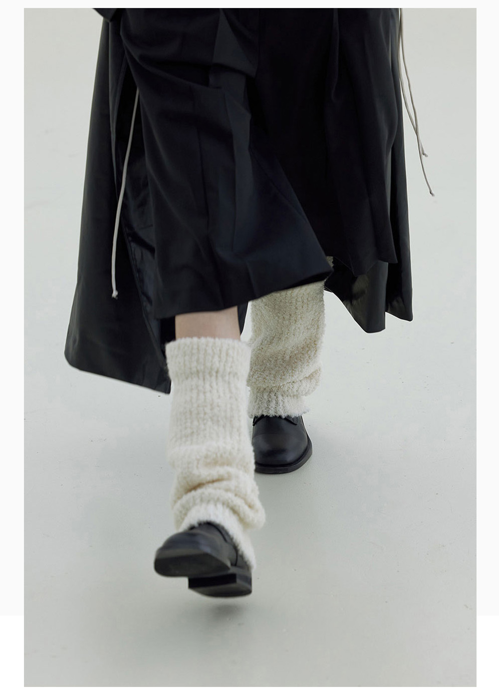 春山｜设计师小众羊毛绒针织堆堆袜套JK辣妹穿搭亚文化毛线阔腿套