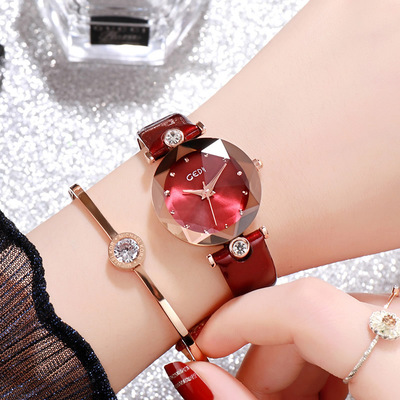 正品休闲皮带表本命年红色时装表