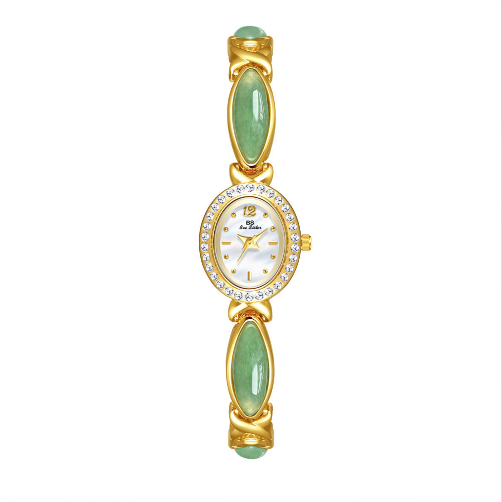 正品新款时尚水钻炫闪女表满天星防水女士手表小表盘绿钻可爱闪表