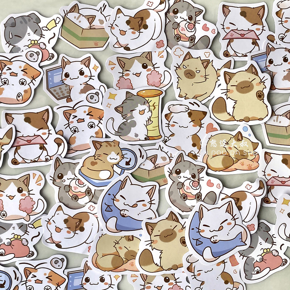 做我的猫 猫咪喵星人卡通手帐贴纸软萌少女萌二表情可爱小清新