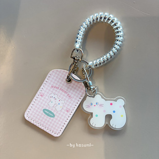 原创版权彩色波点猫小区门禁电梯电动车钥匙nfc感应卡包可爱卡套