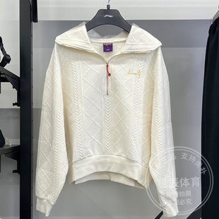 AWDU048 日进斗金运动宽松休闲套头衫 李宁女子卫衣2024年春季 新款
