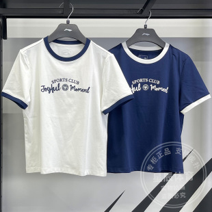 文化衫 运动潮流舒适宽松休闲短袖 AHSV472 新款 李宁女子T恤2025秋季