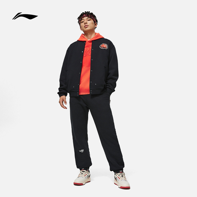 李宁卫裤男士2024春季新款反伍系列宽松舒适收口运动长裤AKLU087