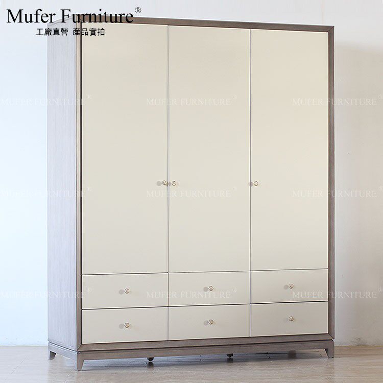 慕妃高端定制家具美式新古典储物柜欧式简约实木卧室大衣柜MF550