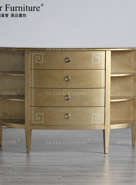慕妃高端定制家具美式新古典后现代榉木门厅玄关柜边柜斗柜GC304