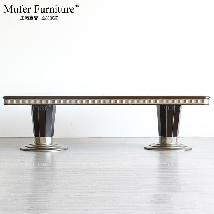 新古典风实木雕刻长餐桌高端定制