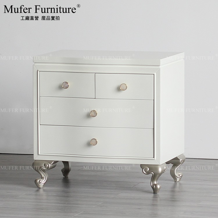 新古典风实木雕花床头柜高端定制