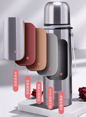 哈尔斯子弹头保温杯 男士女304不锈钢便携学生水杯商务HB-500-29