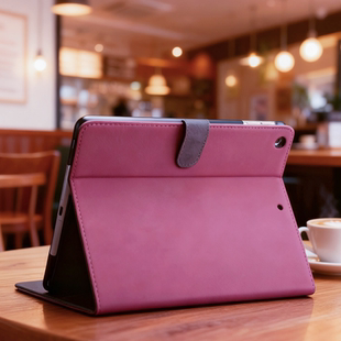 适用苹果iPad9.7寸 pro a1673电脑壳ipad6 1893仿皮套a1474 1566Air2搭扣款保护壳mini567代1538 a2133平板壳