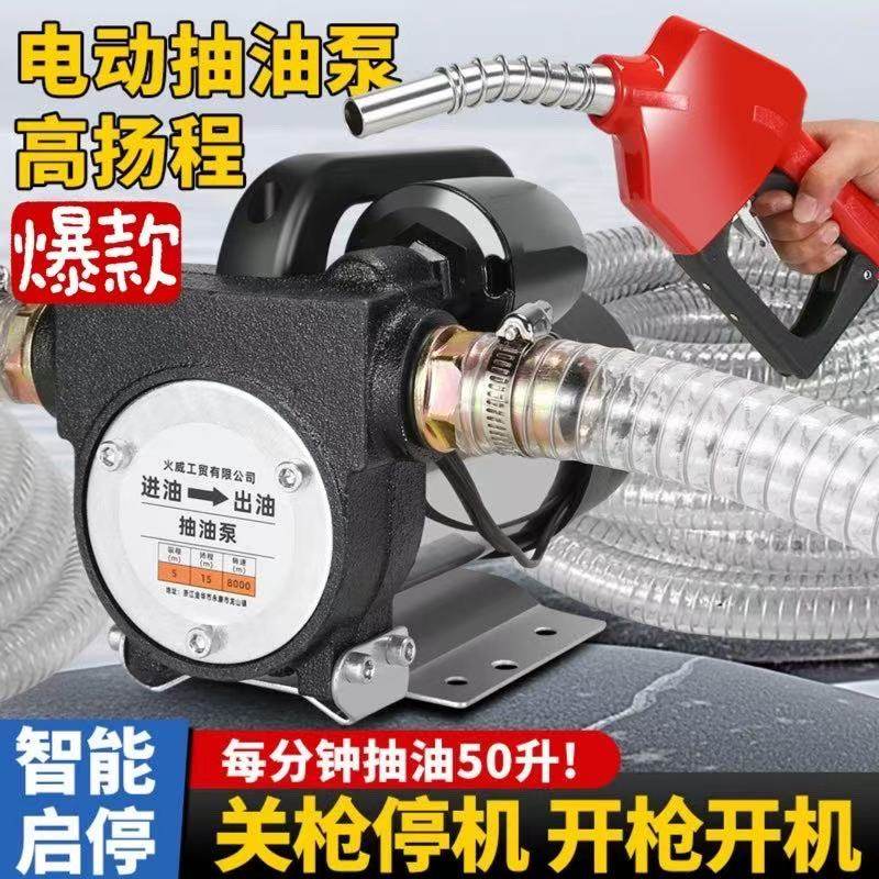 12V24V220V正反转抽油神器电动抽油泵自吸泵智能启停柴油泵抽油机