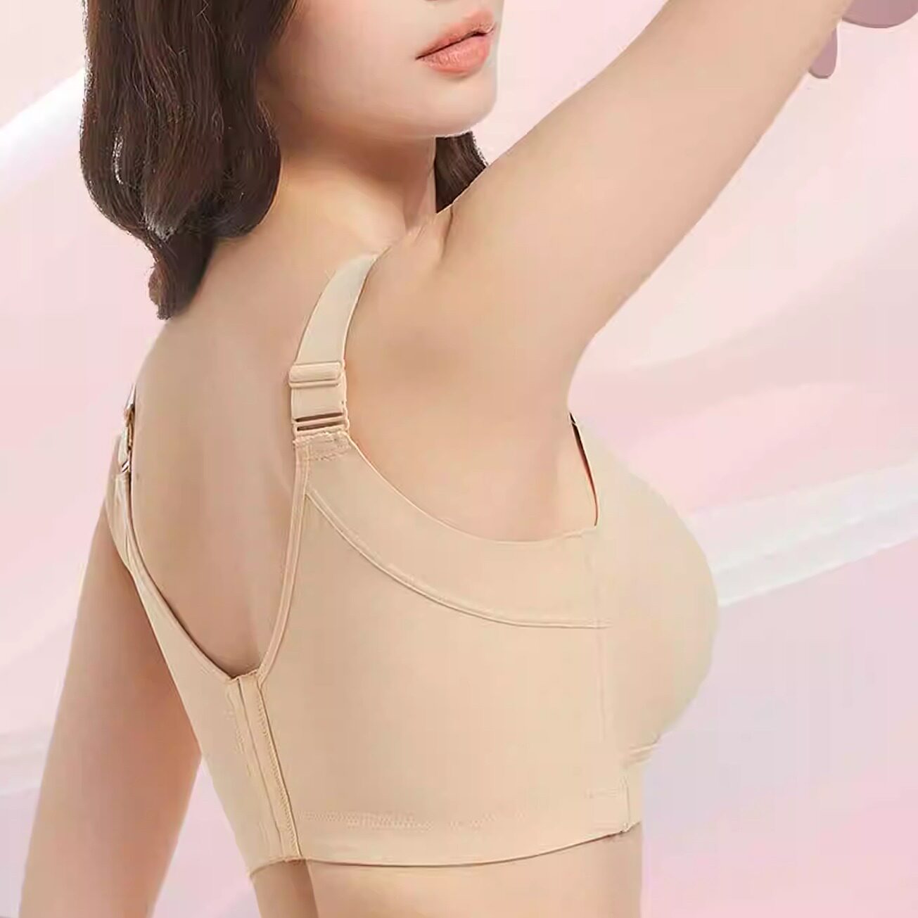软钢圈上托防下垂光面文胸收副乳
