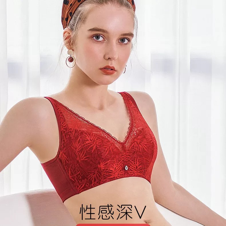 四排扣超薄全罩杯大胸显小文胸
