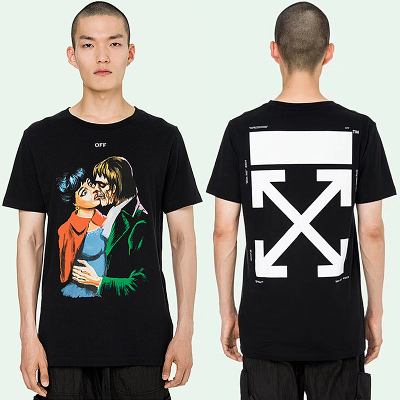 原创潮牌 嘻哈街舞 欧美ins网红自拍抖音OW恶魔之吻短袖T恤|ruв категории Мужская одежда, футболка - от Buy2taobao.com для оказания профессиональной услуги покупки агента Taobao