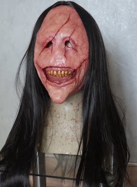 红脸恶魔露牙齿长发幽灵