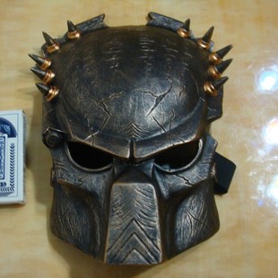 铁血战士面具 万圣节恐怖 异形独狼手办狂战士cos铁血战士面具