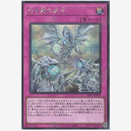 广州童梦正版日文游戏王SD47白龙的威光SER