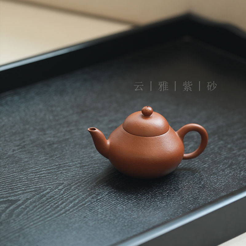 顾杏娟紫砂壶云雅紫砂壶梨式壶泡茶壶宜兴紫砂壶半手工小煤窑朱泥