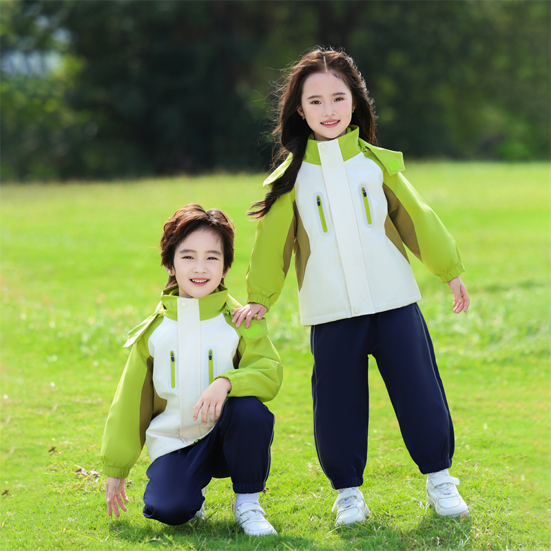 小学生英伦风春秋校服幼儿园服冲锋衣三件套儿童学院风班服运动服