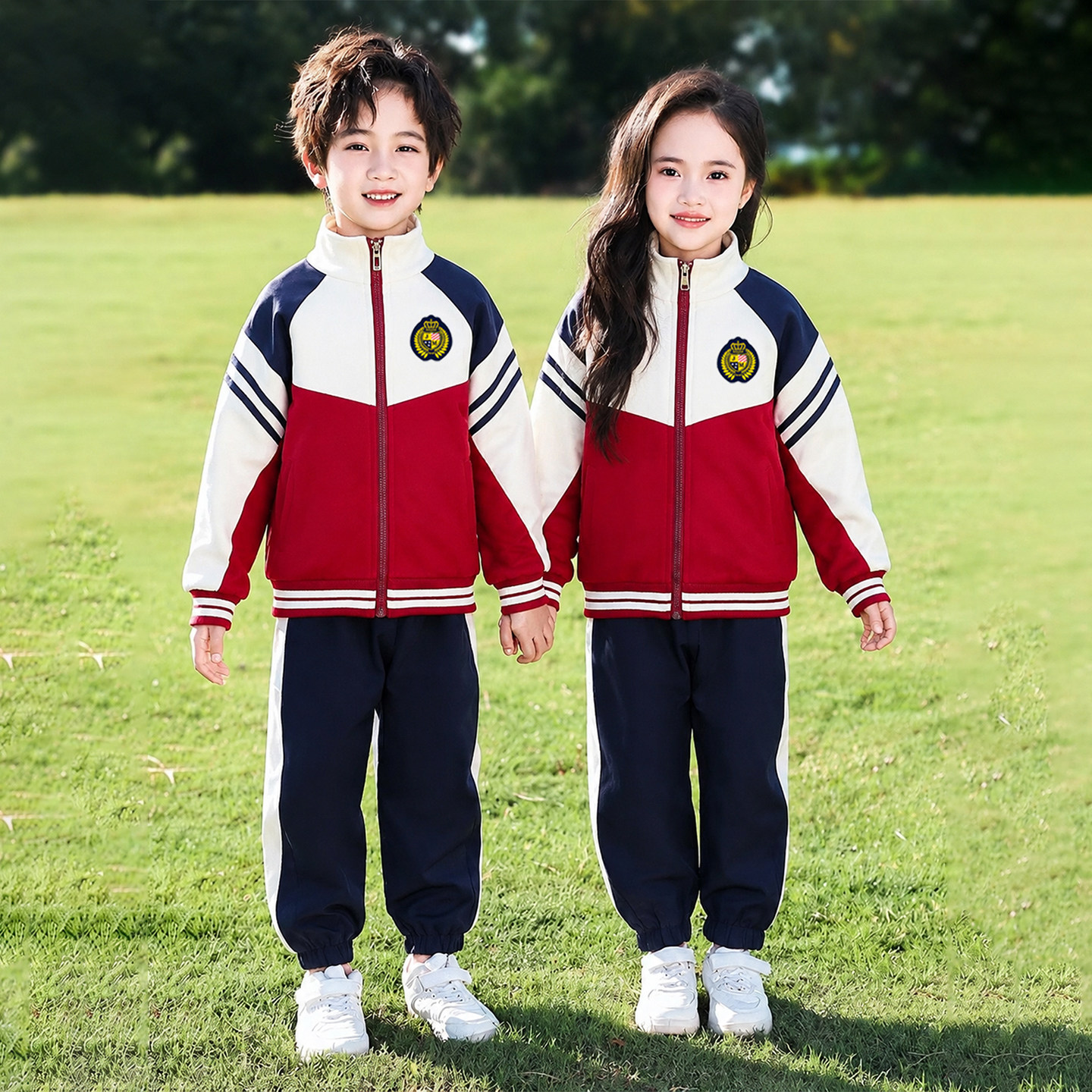 幼儿园园服春秋套装小学生运动会班服一年级班服春秋运动服套装
