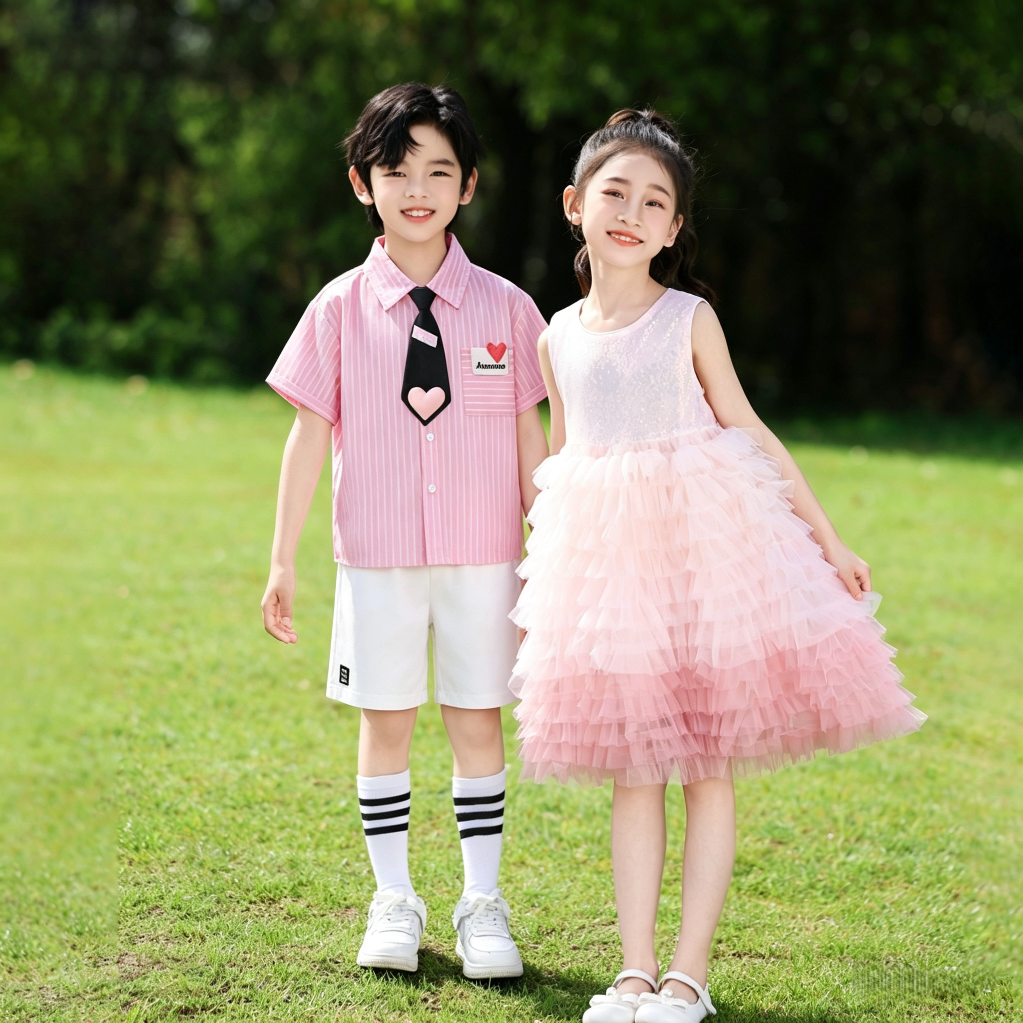 六一儿童合唱演出服蓬蓬裙小学生诗歌朗诵舞蹈表演服幼儿园毕业照