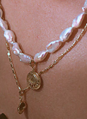 巴洛克不规则天然淡水珍珠项链