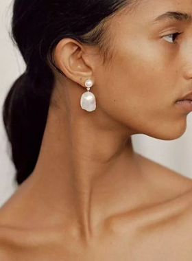 2022 天然巴洛克异形珍珠耳环耳钉 丹麦设计师品牌Sophie Bille