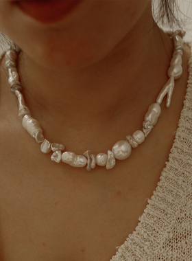 设计师原创天然巴洛克珍珠项链