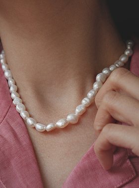 锁骨链天然淡水珍珠项链