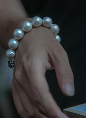 天然淡水巴洛克爱迪生珍珠手链