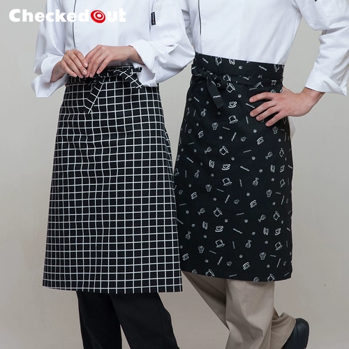 Модный хлопковый фартук, короткий кофейный комбинезон подходит для мужчин и женщин, юбка в складку, в корейском стиле