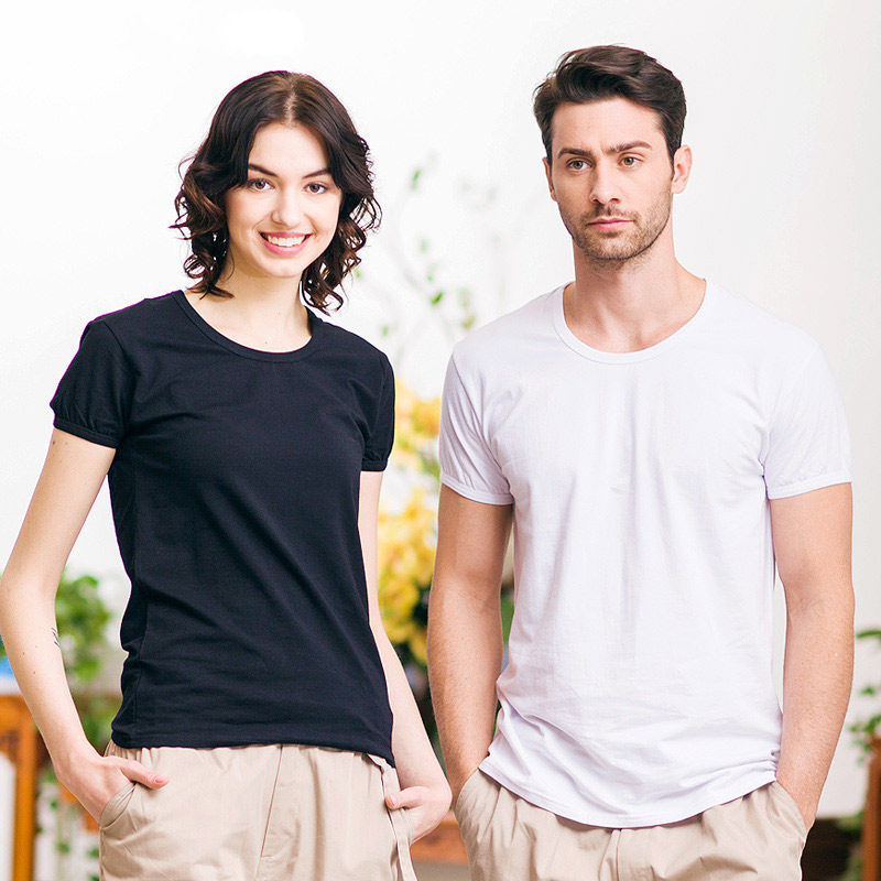 T-shirt half sleeve fashion Waitress coverall Meters black and white T-shirts Elastic force Self cultivation Short sleevedin the Men's clothing, T-shirt  category - from Buy2taobao.com to provide professional Taobao agent buy service