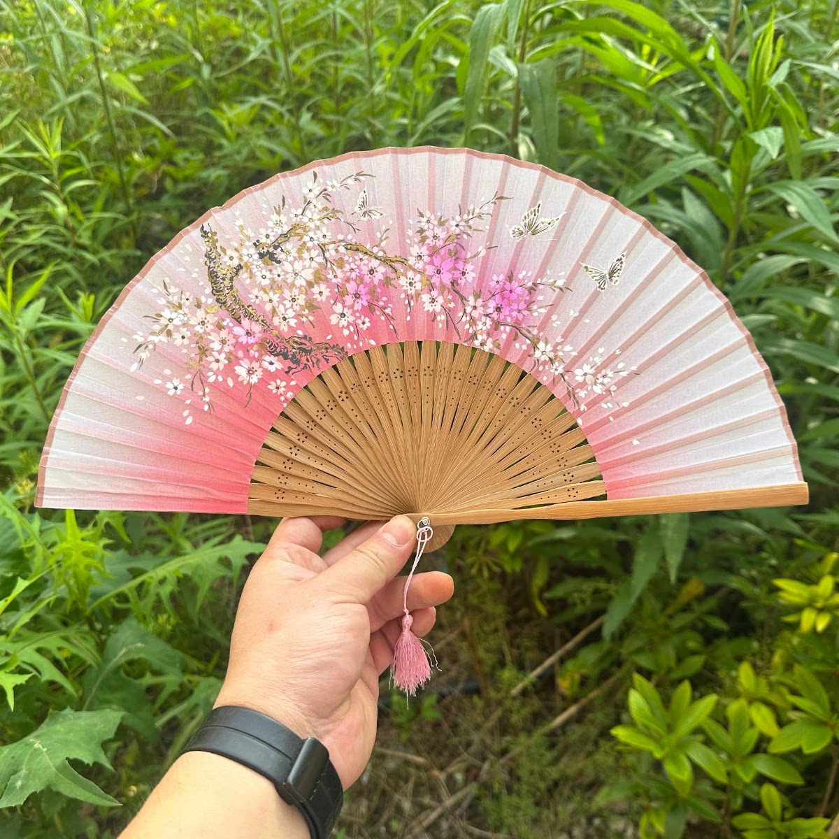 梦忆莲中国风折扇古风典汉服旗袍舞蹈丝绸竹扇女日式团扇和风扇子