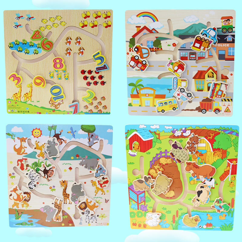 1-10找位对对自闭症玩教具迷宫