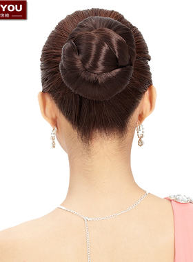 包邮假发女 新款新娘盘发发包 赫本丸子头发髻 古装jiafa花苞头