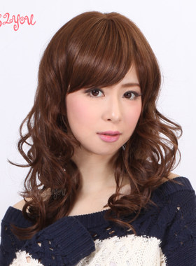 wigs2you假发长卷发包邮 斜刘海蓬松 女生甜美可爱修脸长发逼真