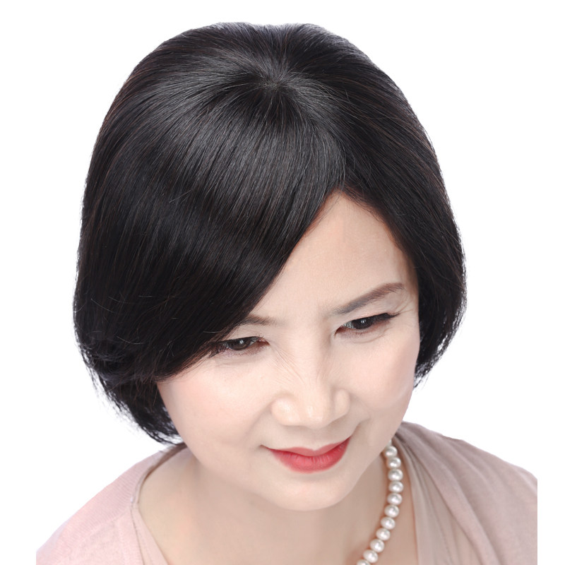 真发全手织刘海头顶补发块
