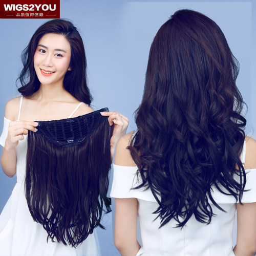 wigs2you女假发补发块 时尚卷发半头套接发片 增厚无痕假发片逼真