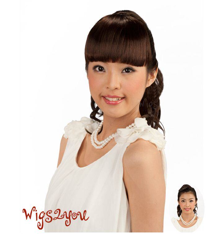 Wigs2you假发 一刀切齐刘海无鬓角  空气感薄刘海 甜美可爱假发片
