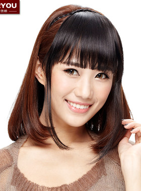 Wigs2you鬓角刘海假发片空气感刘海 无痕内卷齐薄刘海片 发箍留海